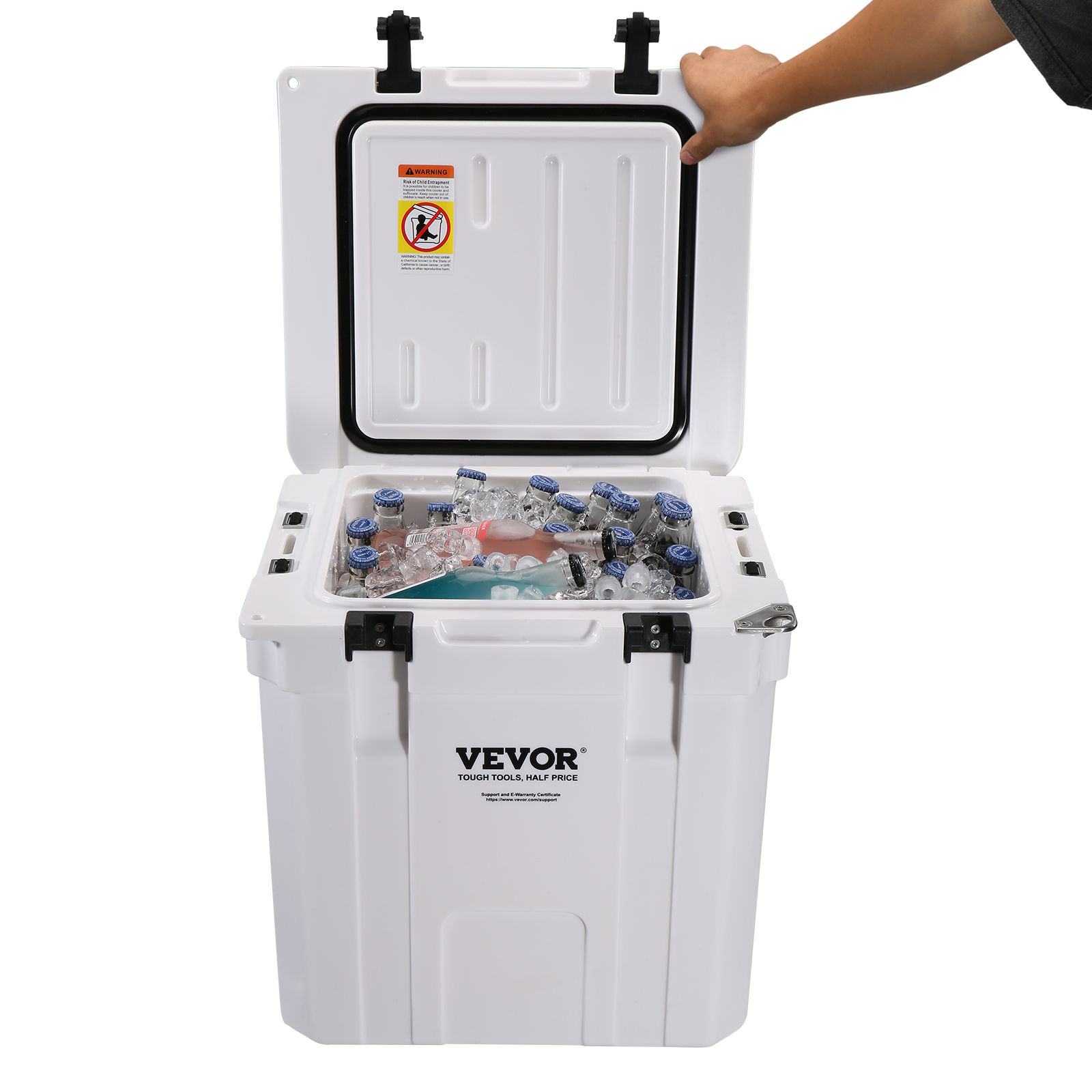 VEVOR Hard Cooler Insulated Portable Cooler 25/33/45/52/65 QT Capacity Ice Chest - Picture 26 of 74
