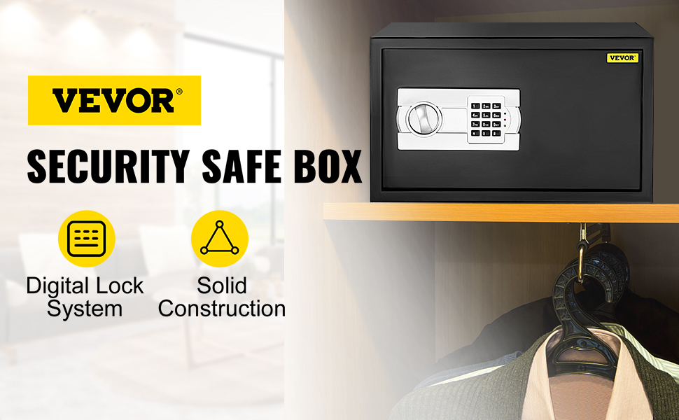 LARGE HIGH SECURITY KEY/ELECTRONIC DIGITAL SAFES HOME OFFICE MONEY SAFETY BOX UK 