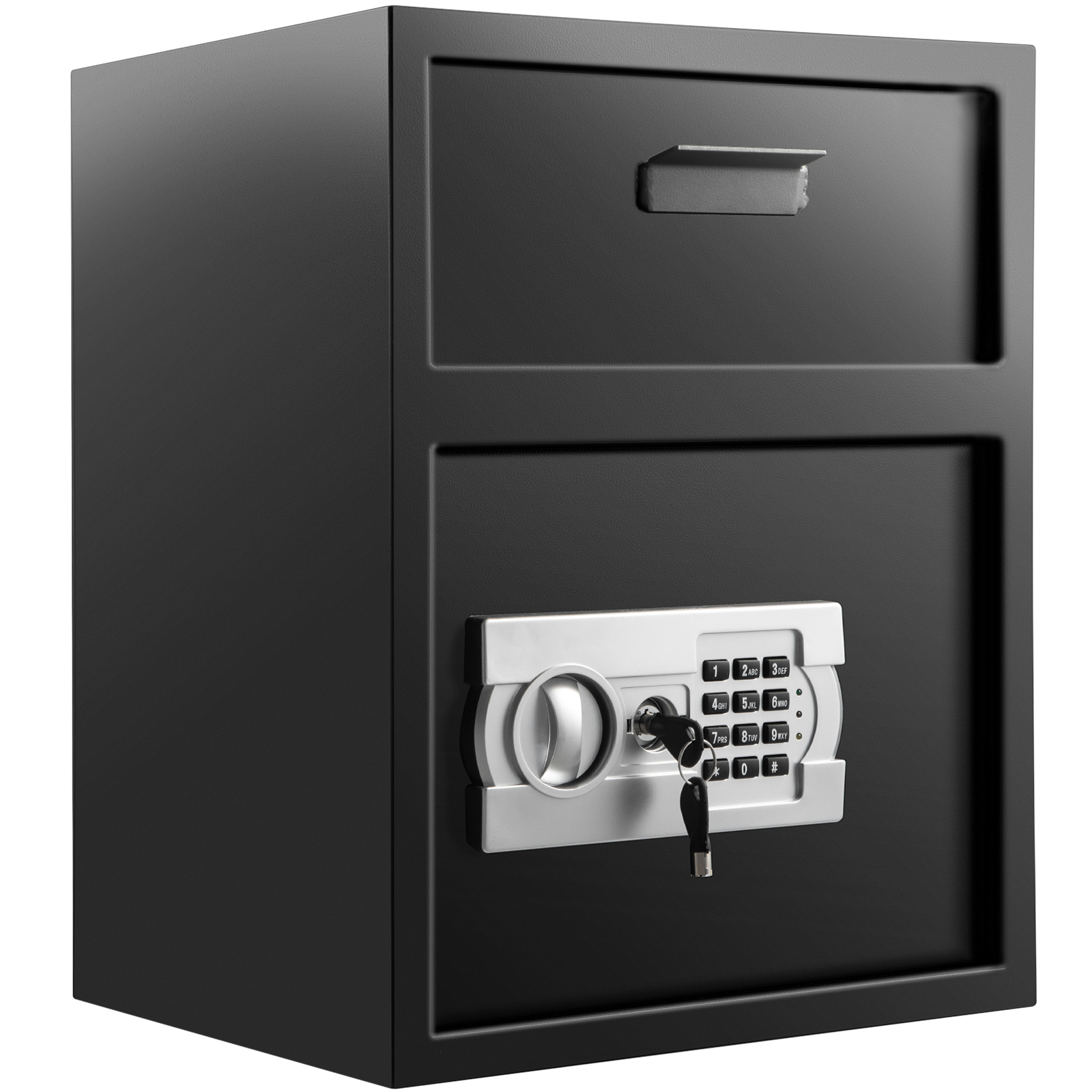 Caja fuerte pequeña con llave/caja fuerte de alta seguridad/caja fuerte de  bloqueo de acero/oficina en casa, caja de almacenamiento pequeña con 3