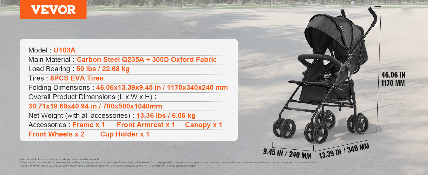 Lightweight Stroller,Easy Fold,Black Storage