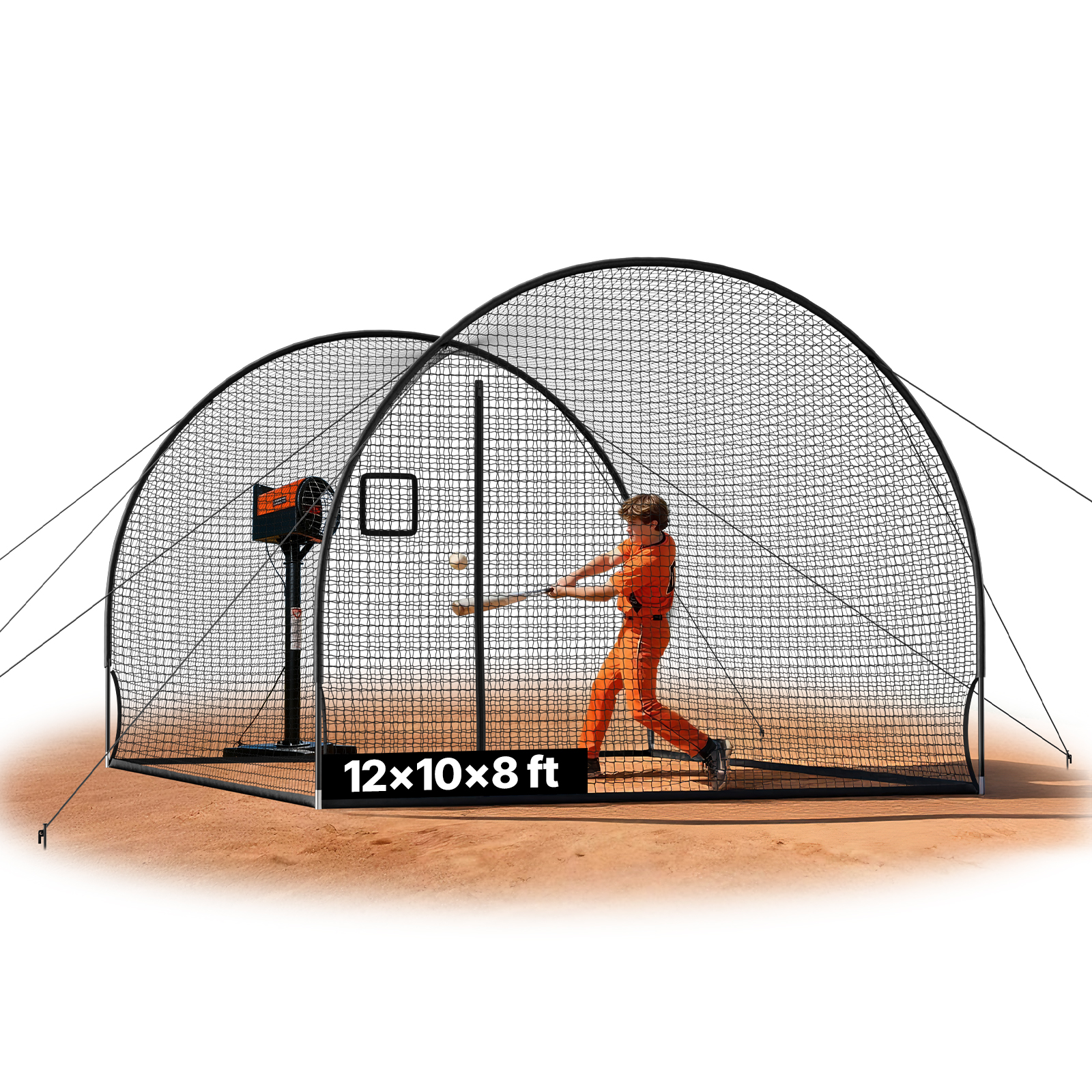 Uimoso Baseball Batting Cage 12/22.2/33/40 FT for Indoor and Outdoor Use