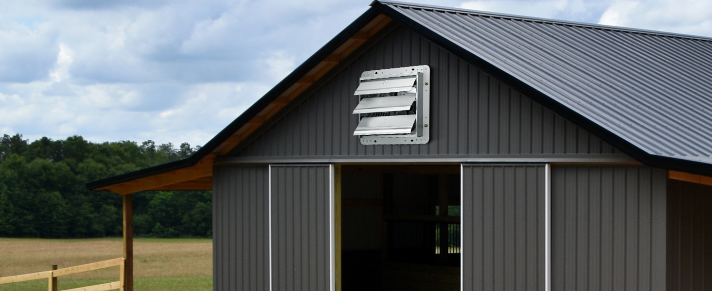 VEVOR Shutter Exhaust Fan, 10'' with Speed Controller, ACmotor, 820