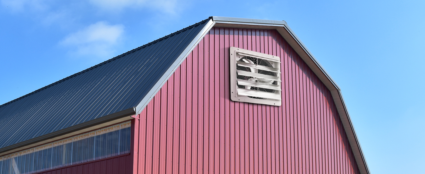 VEVOR 24'' Shutter Exhaust Fan, Highspeed 3320 CFM, Aluminum Wall