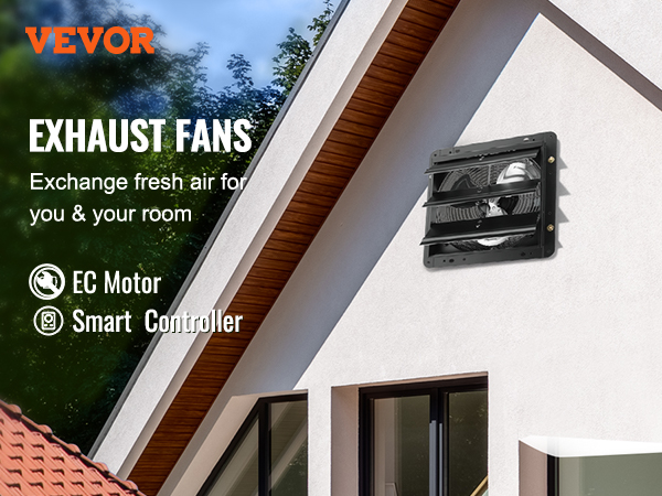 AC Infinity AIRLIFT S14, Shutter Exhaust Fan 14 with Speed Controller, EC  Motor - Wall Mount Ventilation and Cooling for Sheds, Attics, Workshops