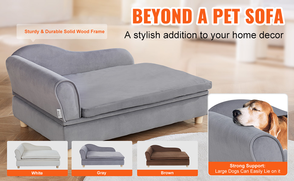 Stapelbed voor huisdieren met trap, vensterbank voor honden/katten, bed met meerdere niveaus, hondenbed, loungebank met schuimkussen, hondenbedbank 120x50x65cm (beige) | NL