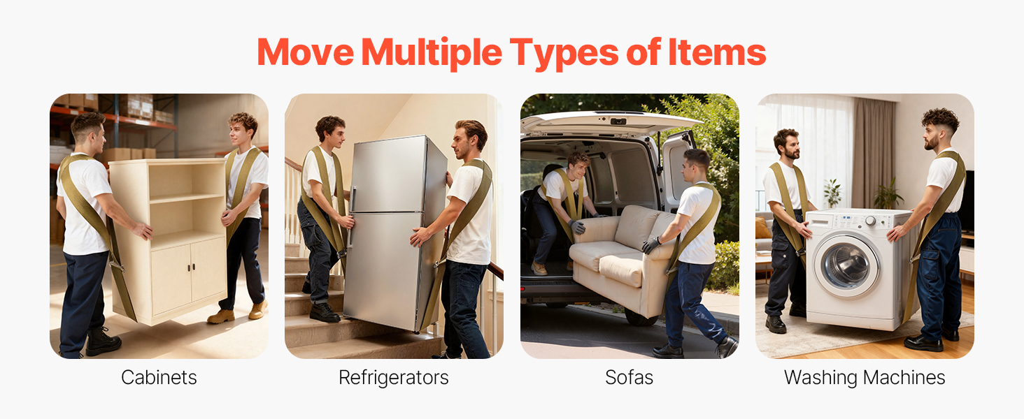 moving appliances like refrigerator with straps