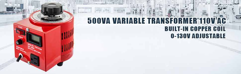 VEVOR Variable Transformer 500VA AC Voltage Digital Display 0-130V 110V AC 60  Hz