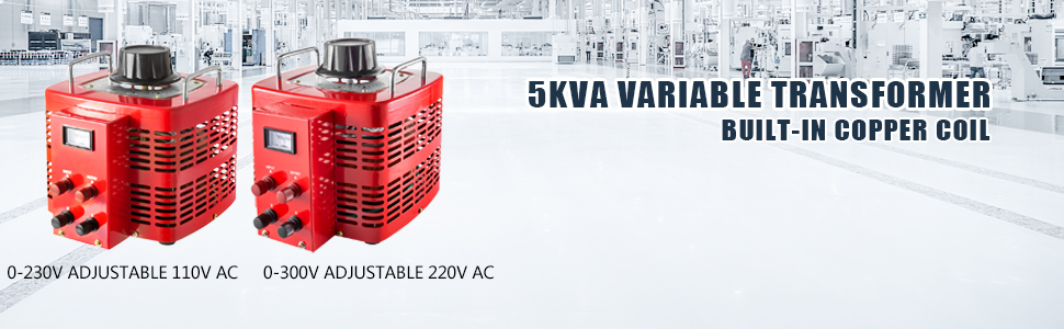 110V Variable Transformer 5000W AC Voltage 0-230V Compact 60Hz Copper Coil 