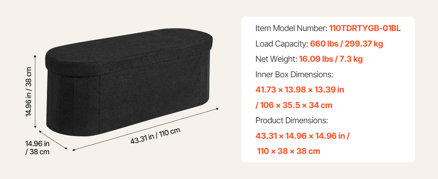 black ottoman bench option