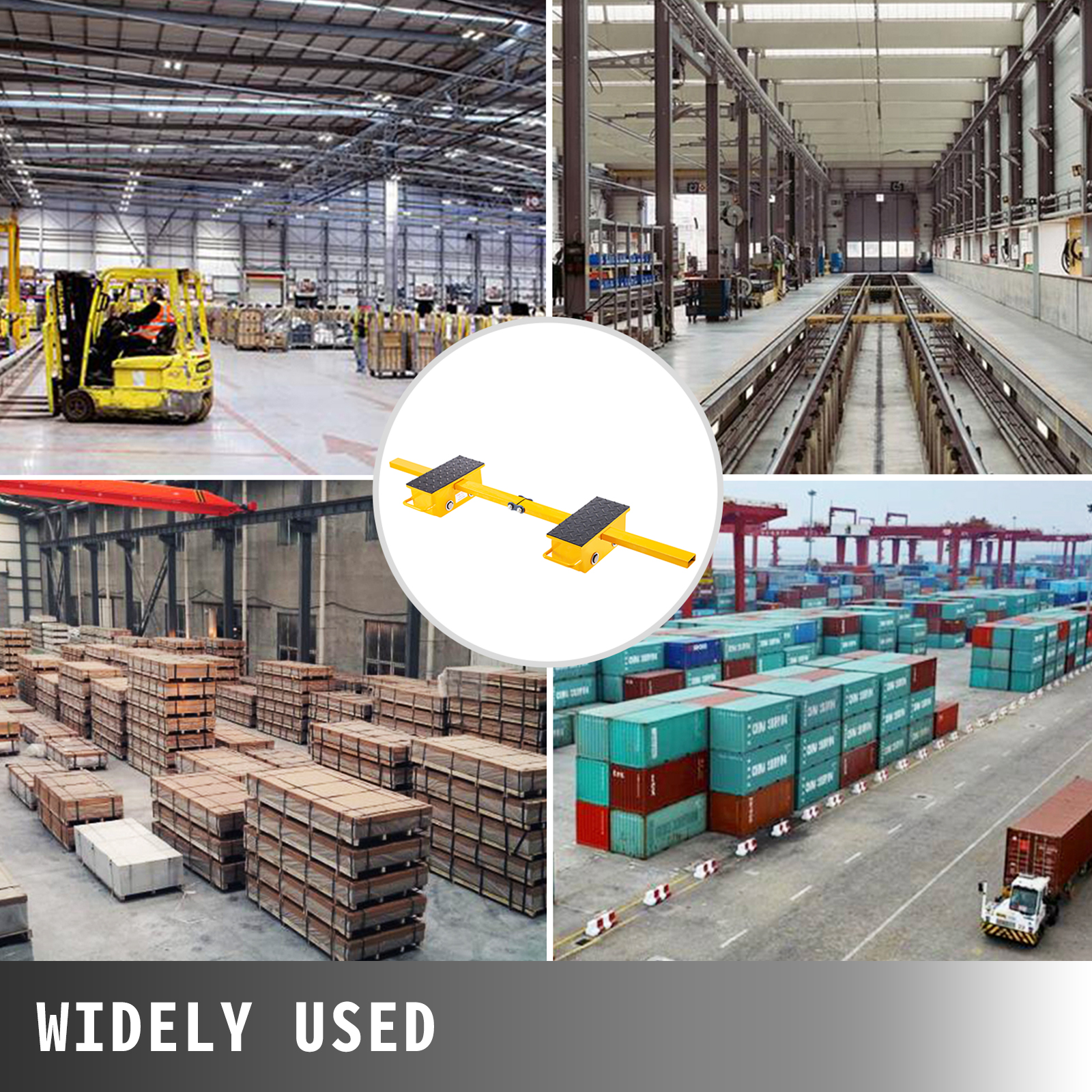 Machine Dolly Skate Machinery Roller Mover Cargo Trolley 2.5t 2 Roller ...