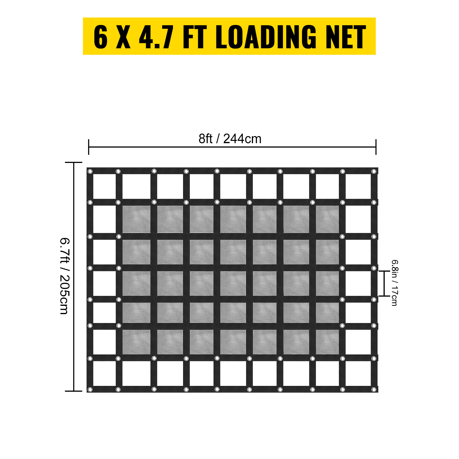 Nylon Lift Net - 8' x 8' - Netting Only