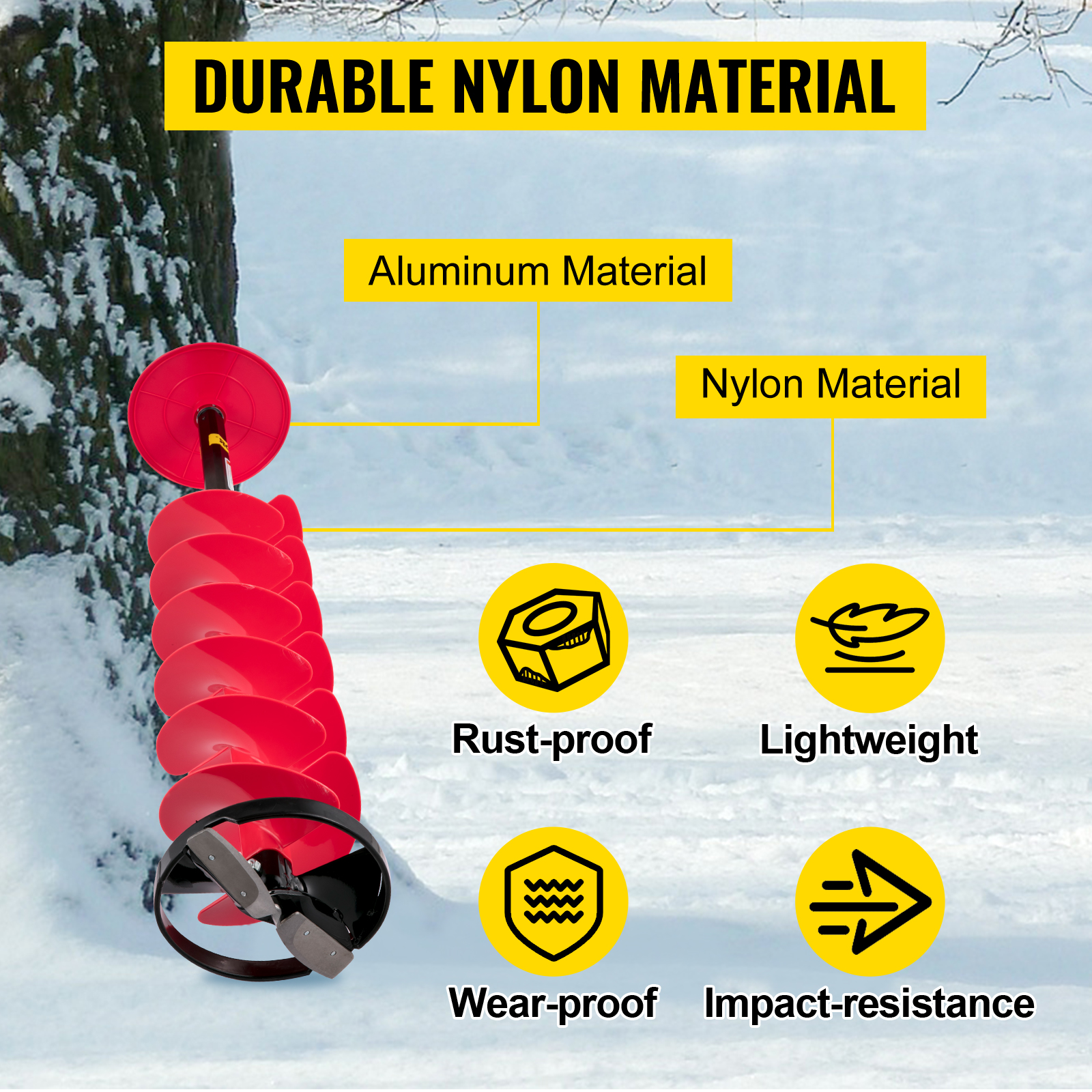 thumbnail image 2 of Ice Fishing Auger Extension Rod With Handle - Aluminum Alloy, Fits Electric Drills 2 of 10