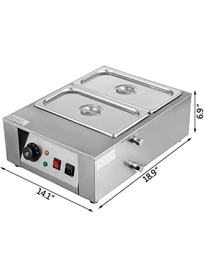 VEVOR 17.6 Lbs Chocolate Tempering Machine, Chocolate Melting Machine with Temperature Control (0~80℃/32~176℉),1000W Electric Commercial Food Warmer For Chocolate/Milk/Cream/Soup Melting and Heating,2