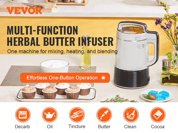 VEVOR Herbal Butter Infuser Machine 900W Oil Decarboxylator Infuser Butter  Maker