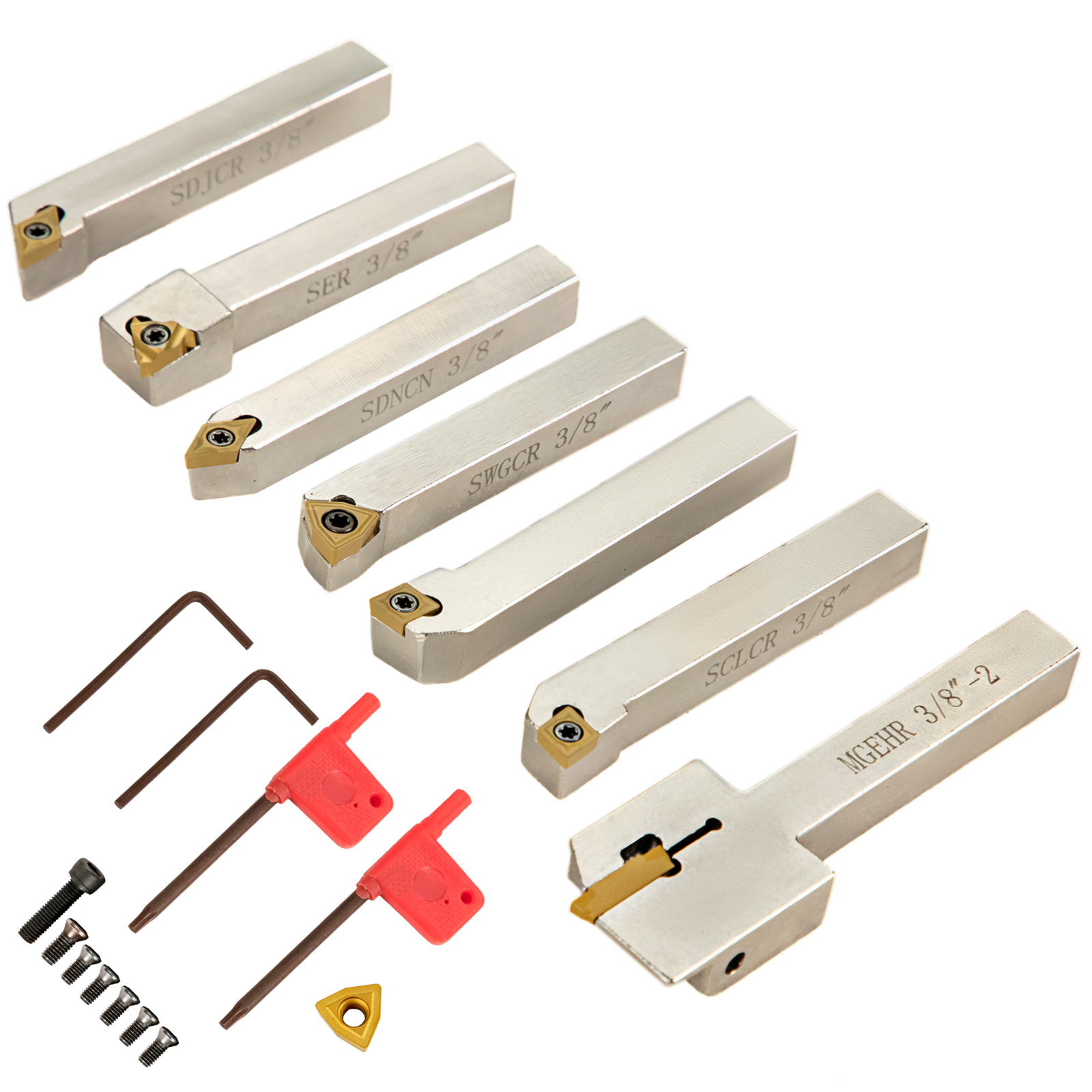 Utensili Tornio 9 5mm 3 8 Pollici 7 Pezzi Inserti Zincato Utensili 