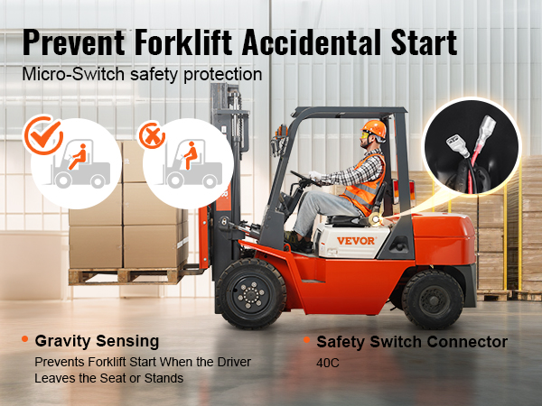 Wansgo Universal Foldable Forklift Seat - Adjustable Back Angle, PVC, For Excavator/Tractor