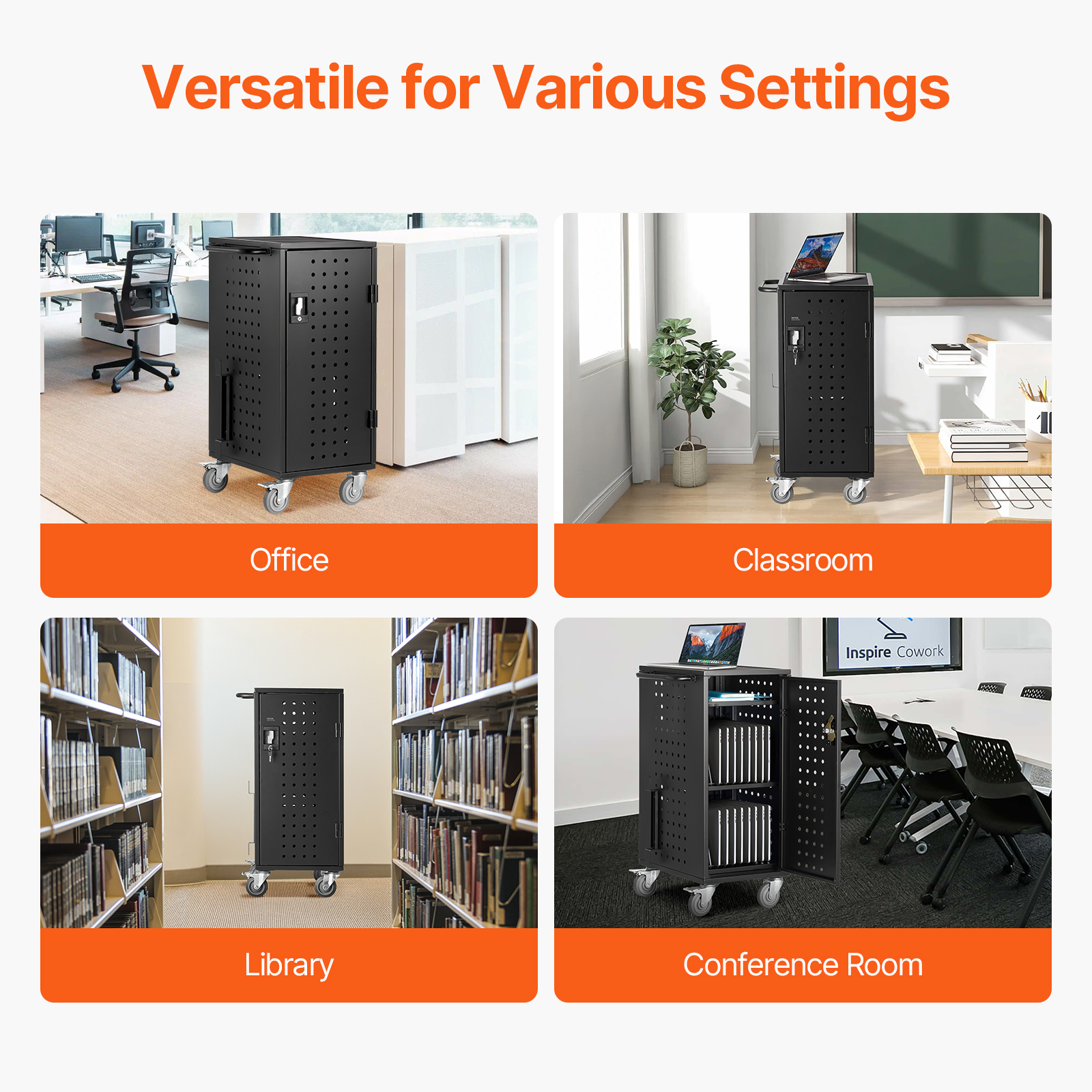 Charging Cart Mobile Locking/Open Charging Cart 16-36 Devices for Laptop&Tablet - Picture 20 of 74