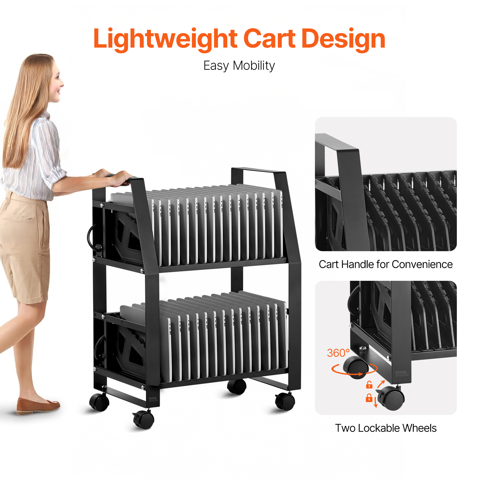 Charging Cart Mobile Locking/Open Charging Cart 16-36 Devices for Laptop&Tablet - Picture 31 of 74