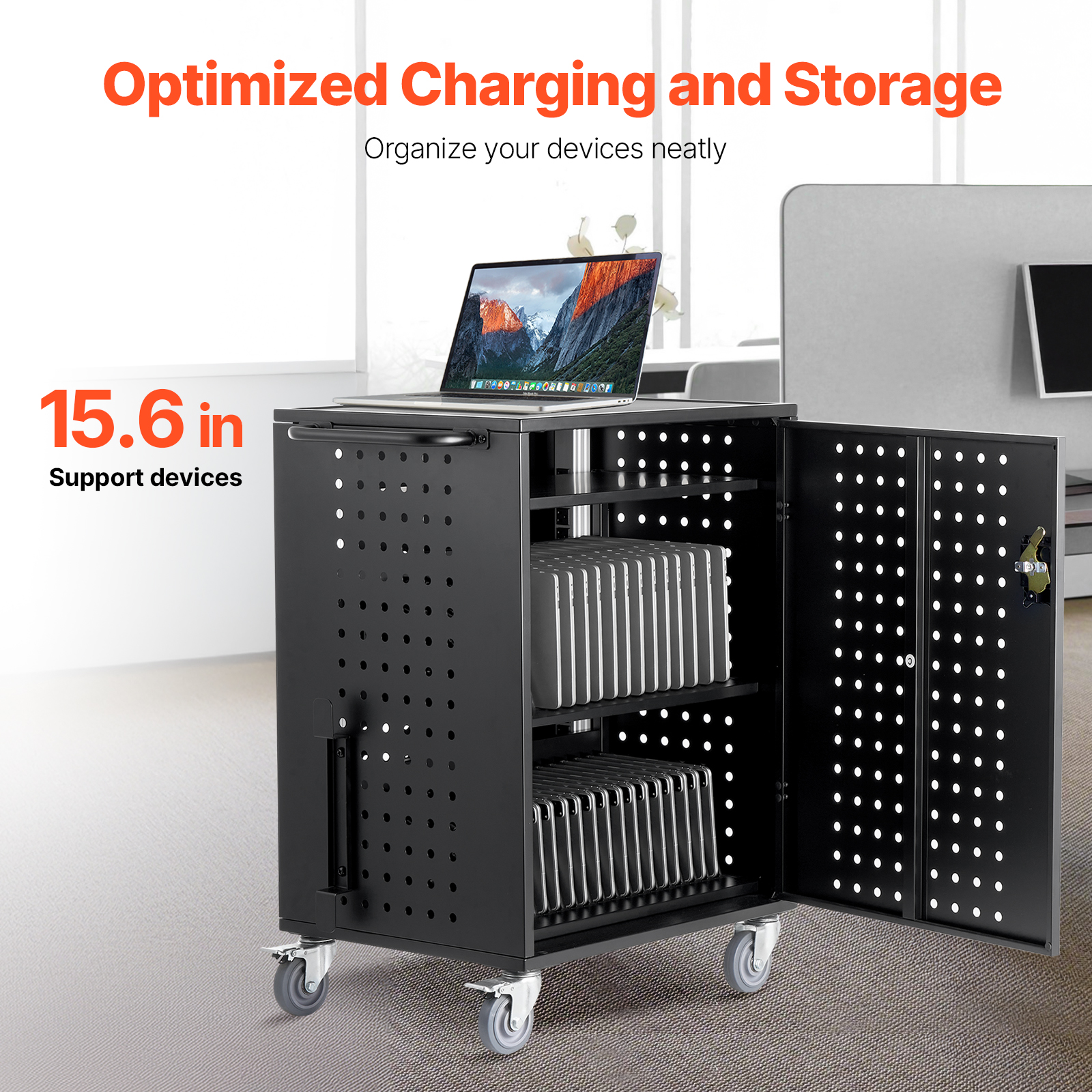 Charging Cart Mobile Locking/Open Charging Cart 16-36 Devices for Laptop&Tablet - Picture 52 of 74
