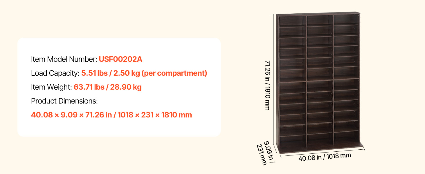 Uimoso 12-Tier Media Storage Cabinet with 36 DVD Organizer
