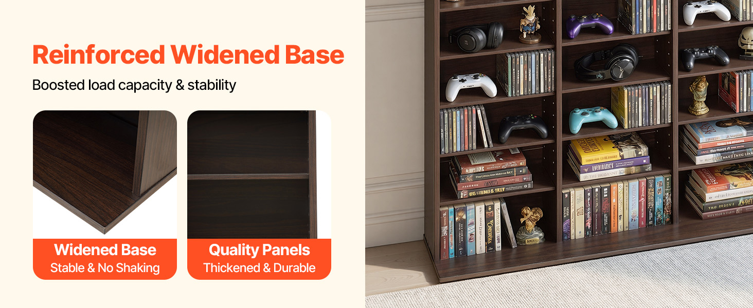 Uimoso 12-Tier Media Storage Cabinet with 36 DVD Organizer