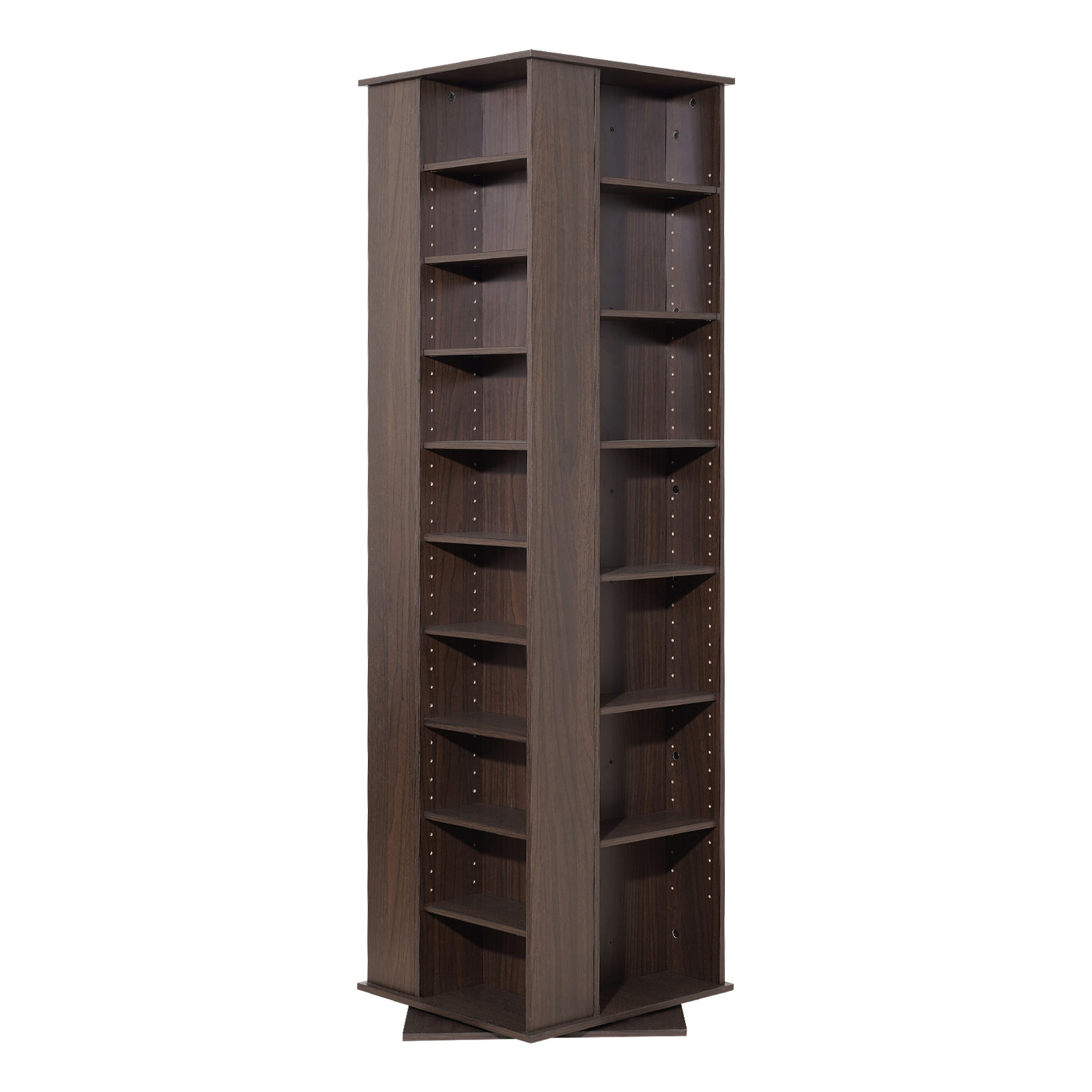Uimoso Media Storage Cabinet with Adjustable Tiers and Multiple Compartments