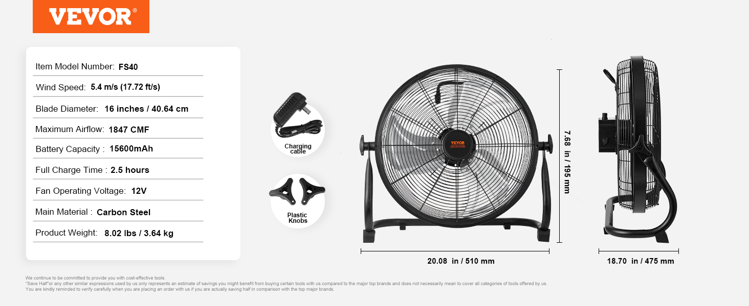 16-inch,Cordless Fan,360 Degree