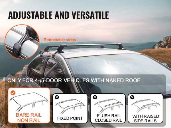 VEVOR Universal Roof Rack Cross Bars 41.3