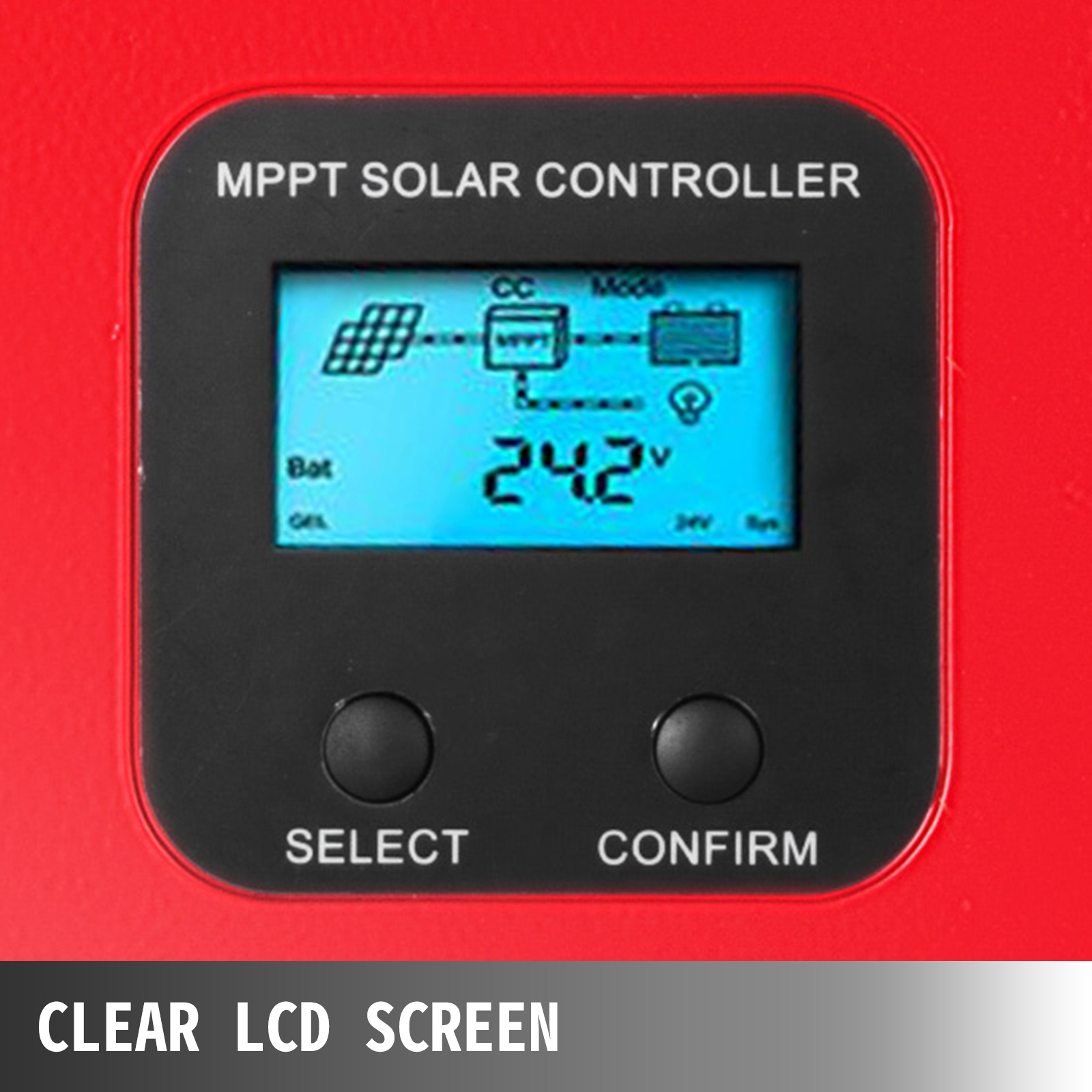 Mophorn Controlador de Carga Solar 60A MPPT 12V/24V/36V/48V Sistema Máximo de Entrada PV 150VDC Pantalla LCD 