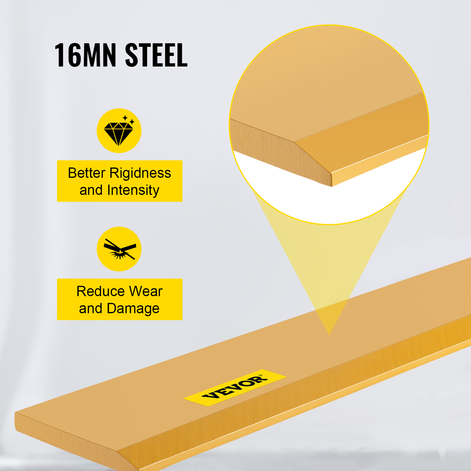 VEVOR Bucket Cutting Edge, 60x6x5/8" Bucket Edge, Weldon and Bolton