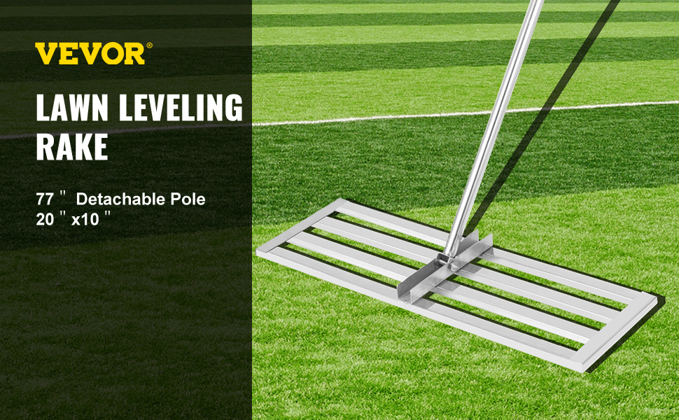 Vevor Gazon Niveauhark Roestvrij Staal Leveler Golfbaan Tool Tuin 51x25,4 Cm VEVOR NL