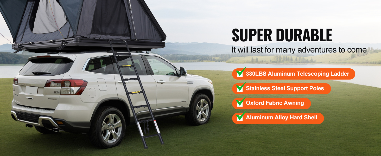 Dachzelt Hartschale 2‑3 Personen Wasserdicht Jeep SUV Truck Leiter Rooftop Tent A100 2.4w