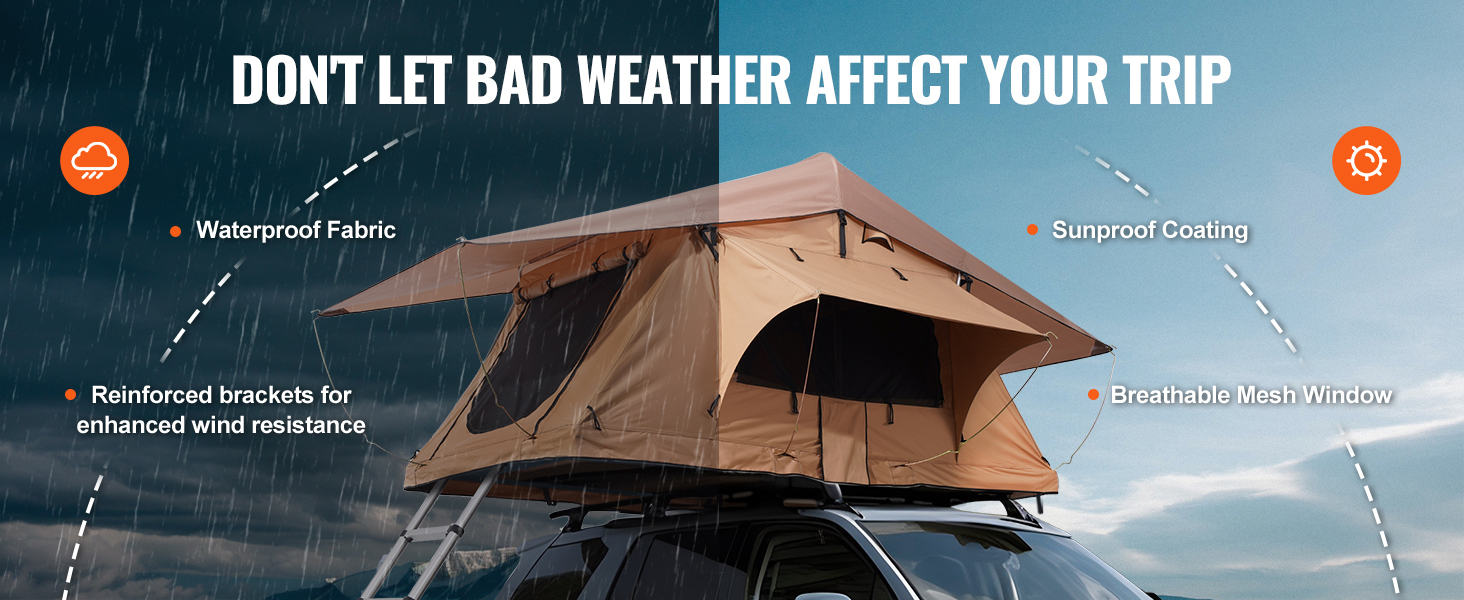 Dachzelt Hartschale 2‑3 Personen Wasserdicht Jeep SUV Truck Klappbar Rooftop Tent A100 2.2w