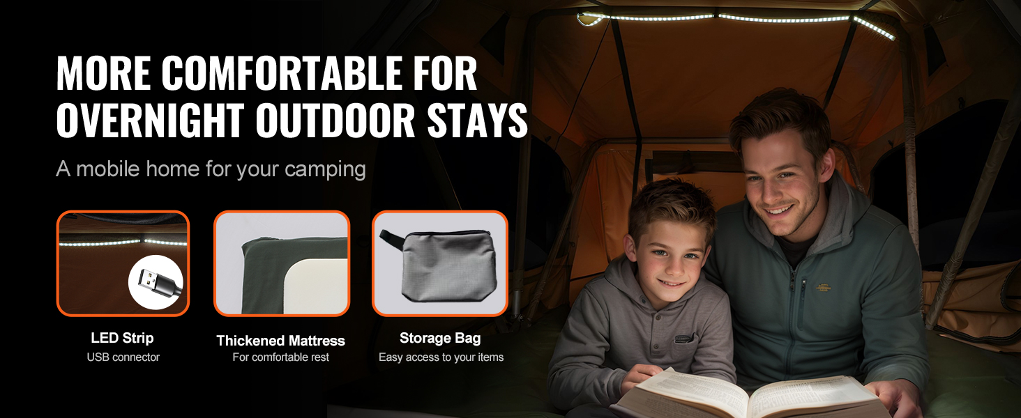 Dachzelt Hartschale 2‑3 Personen Wasserdicht Jeep SUV Truck Klappbar Rooftop Tent A100 2.3