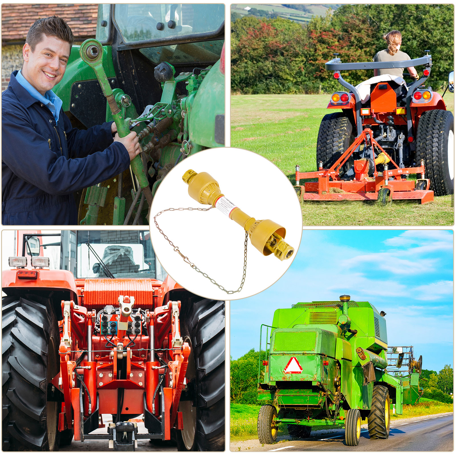 Vevor Pto Shaft Tractor Pto Drive Shaft 13/8" 6 Spline End T1 31.543.