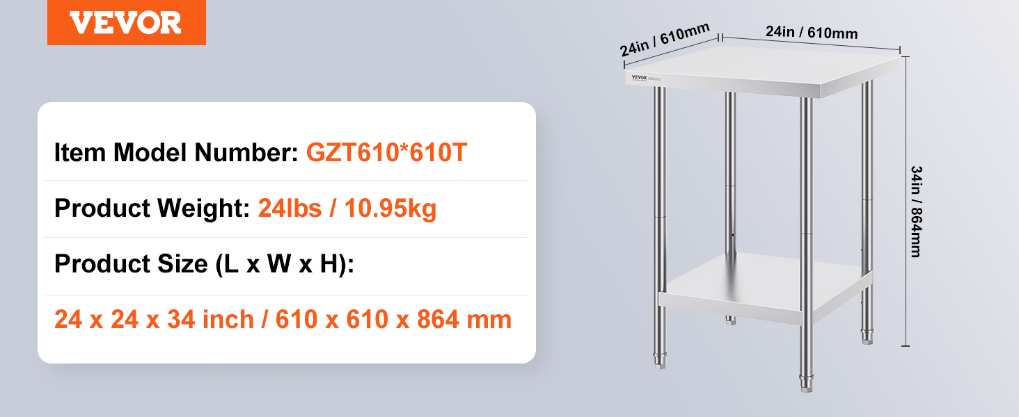 Work Prep Table,Stainless Steel,317,51 kg