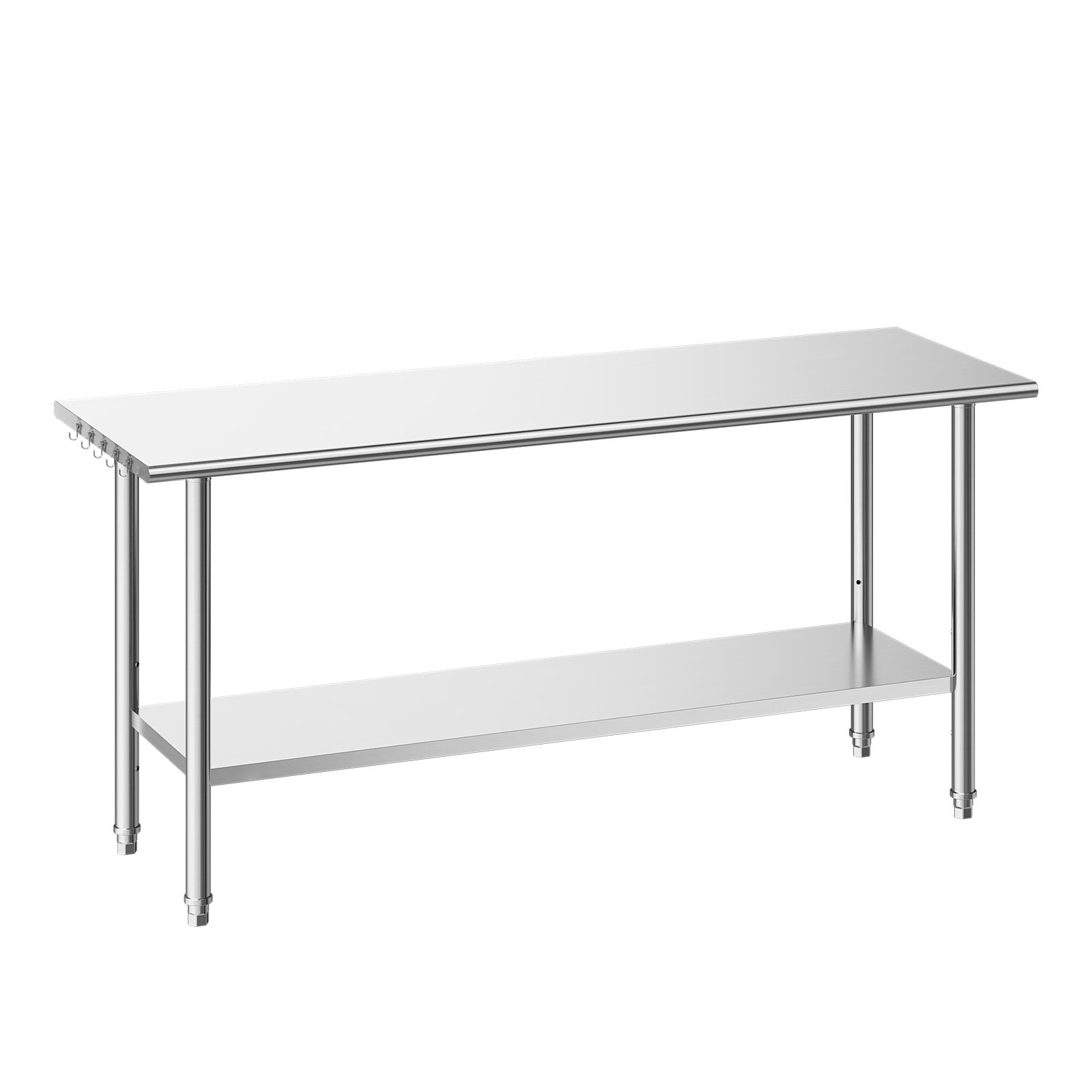 Uimoso Stainless Steel Work Table 48/60/72" Adjustable Shelf Commercial Kitchen
