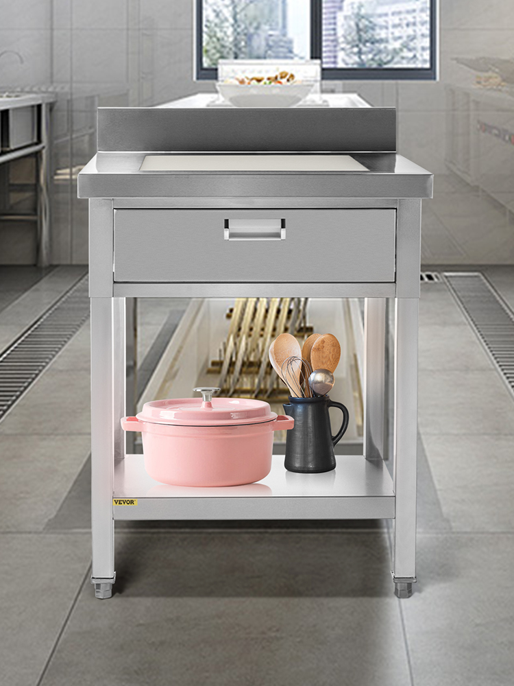 VEVOR Commercial Food Prep Worktable 24x30 in Stainless Steel Table