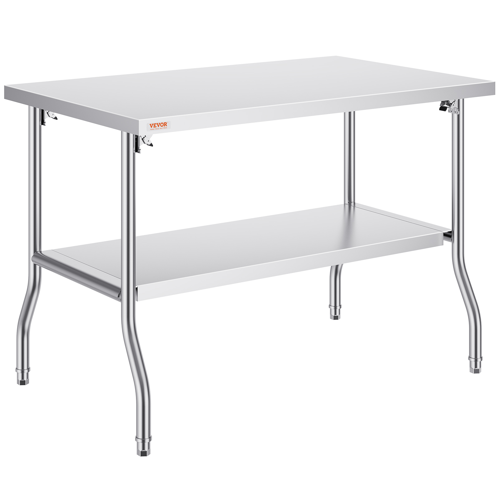 VEVOR Commercial Worktable Workstation 48x30 Inch Folding Commercial ...