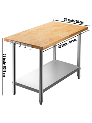 30" x 36" Stainless Steel Work Prep Shelf Table Restaurant Kitchen Commercial 