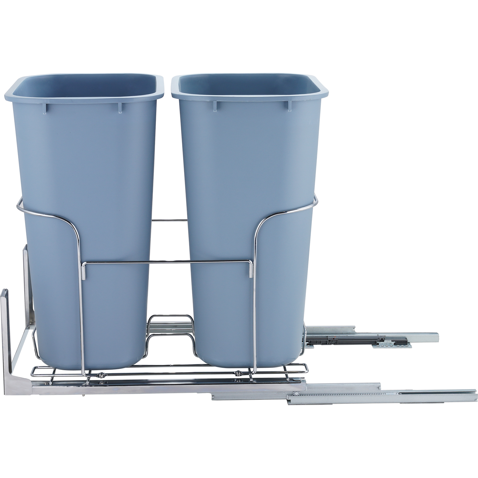 Double/Single Pullout Waste Container Kitchen Trash Can 70L/35L/29L Grey - Picture 14 of 62