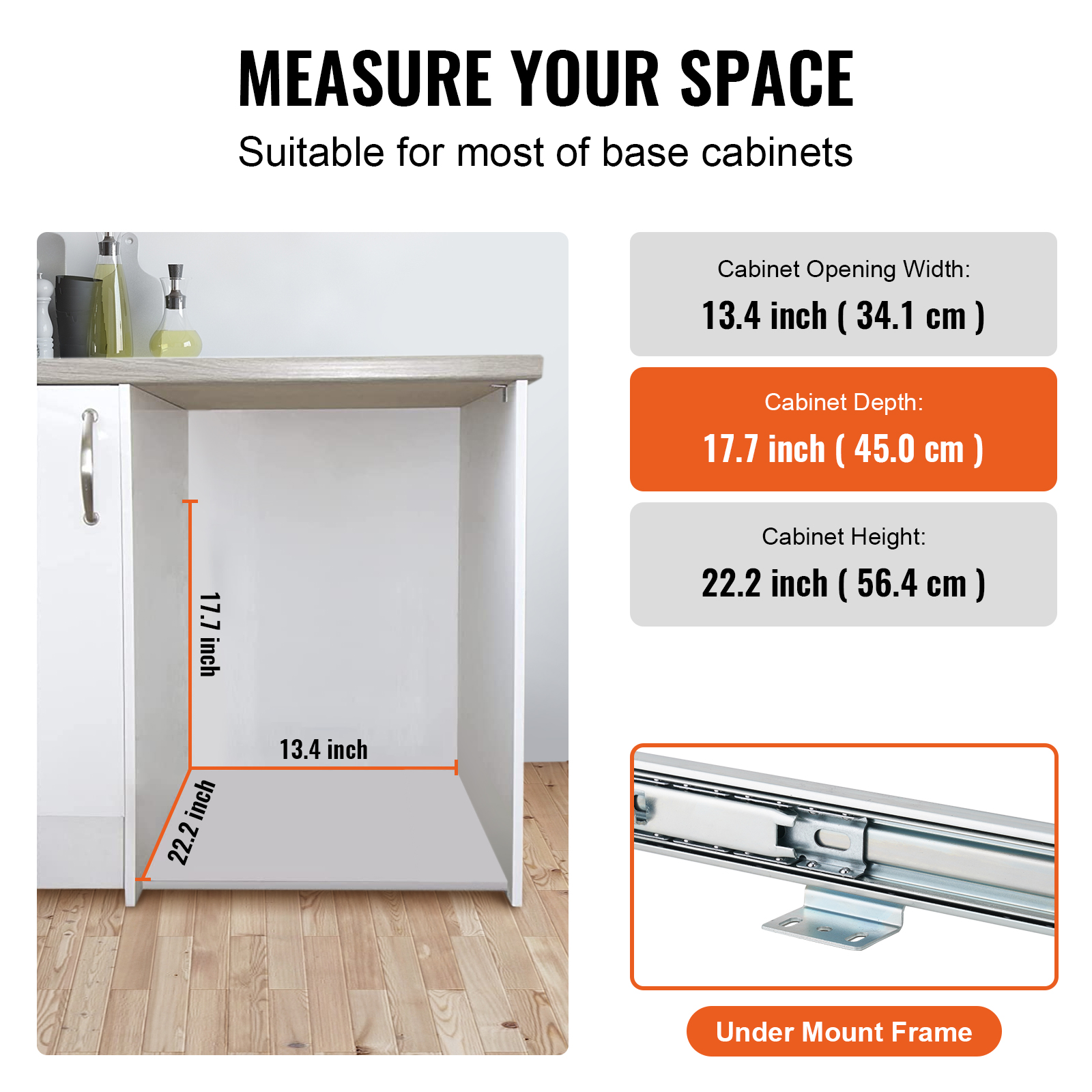 Double/Single Pullout Waste Container Kitchen Trash Can 70L/35L/29L Grey - Picture 20 of 62
