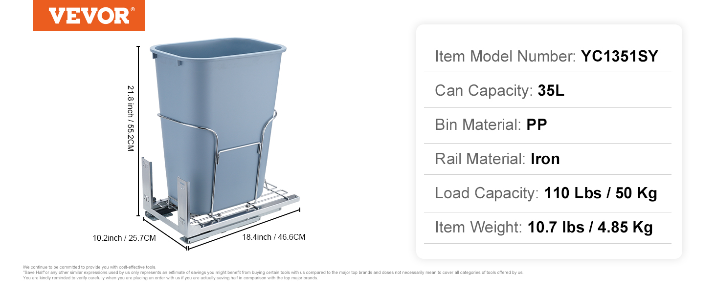 waste container,pullout,large capacity
