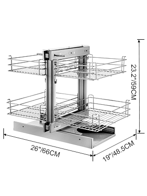 VEVORbrand Pull Out Blind Corner Cabinet, 15.7 inch with Four