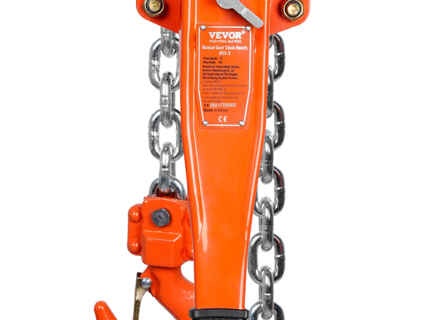 VEVOR Manual Lever Chain Hoist, 1/2 Ton 1100 lbs Capacity 10 ft Come Along, G80 Galvanized Carbon Steel with Weston Double-Pawl