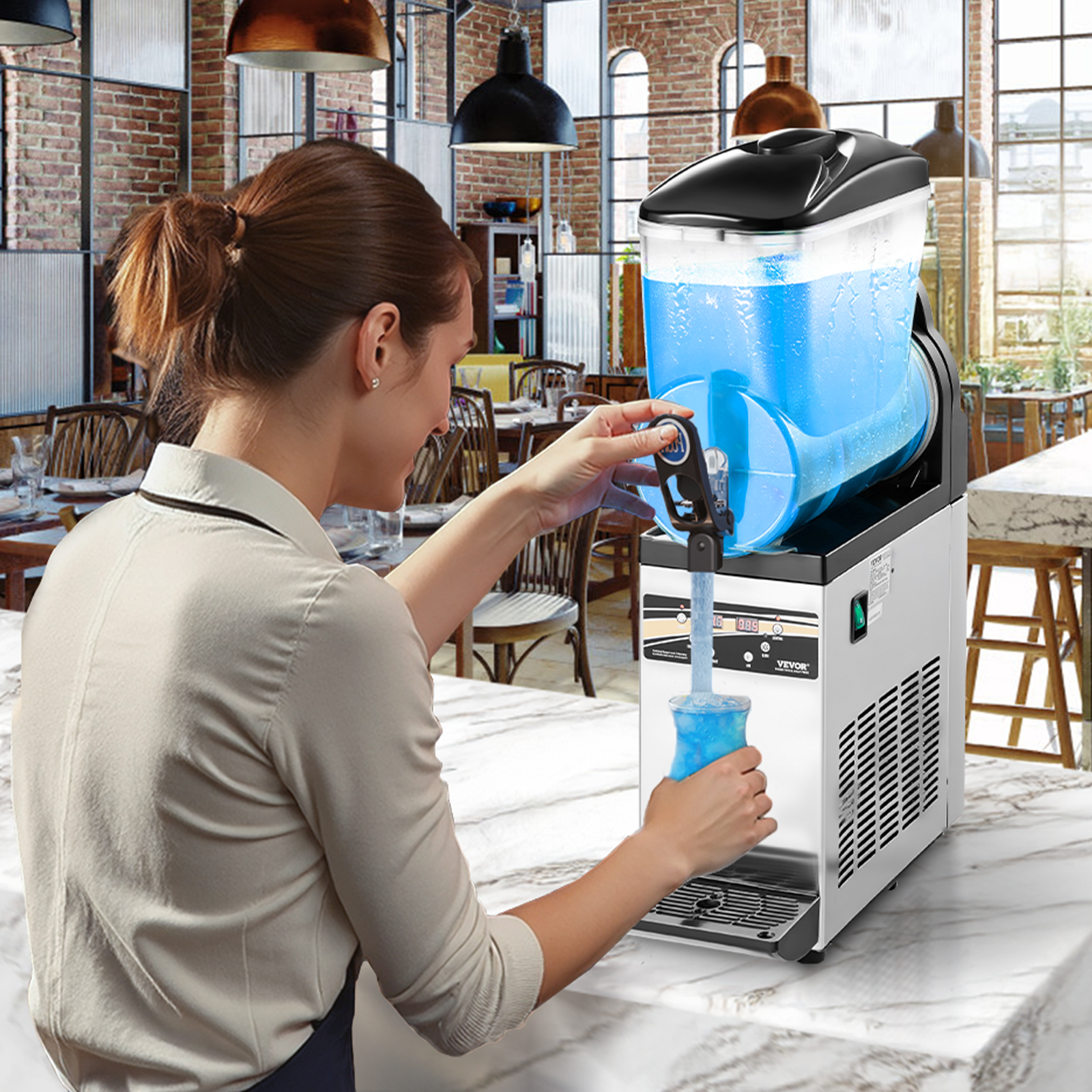 VEVOR Commercial Slush Machine 15L/30L/45L Margarita Smoothie Frozen Drink Maker