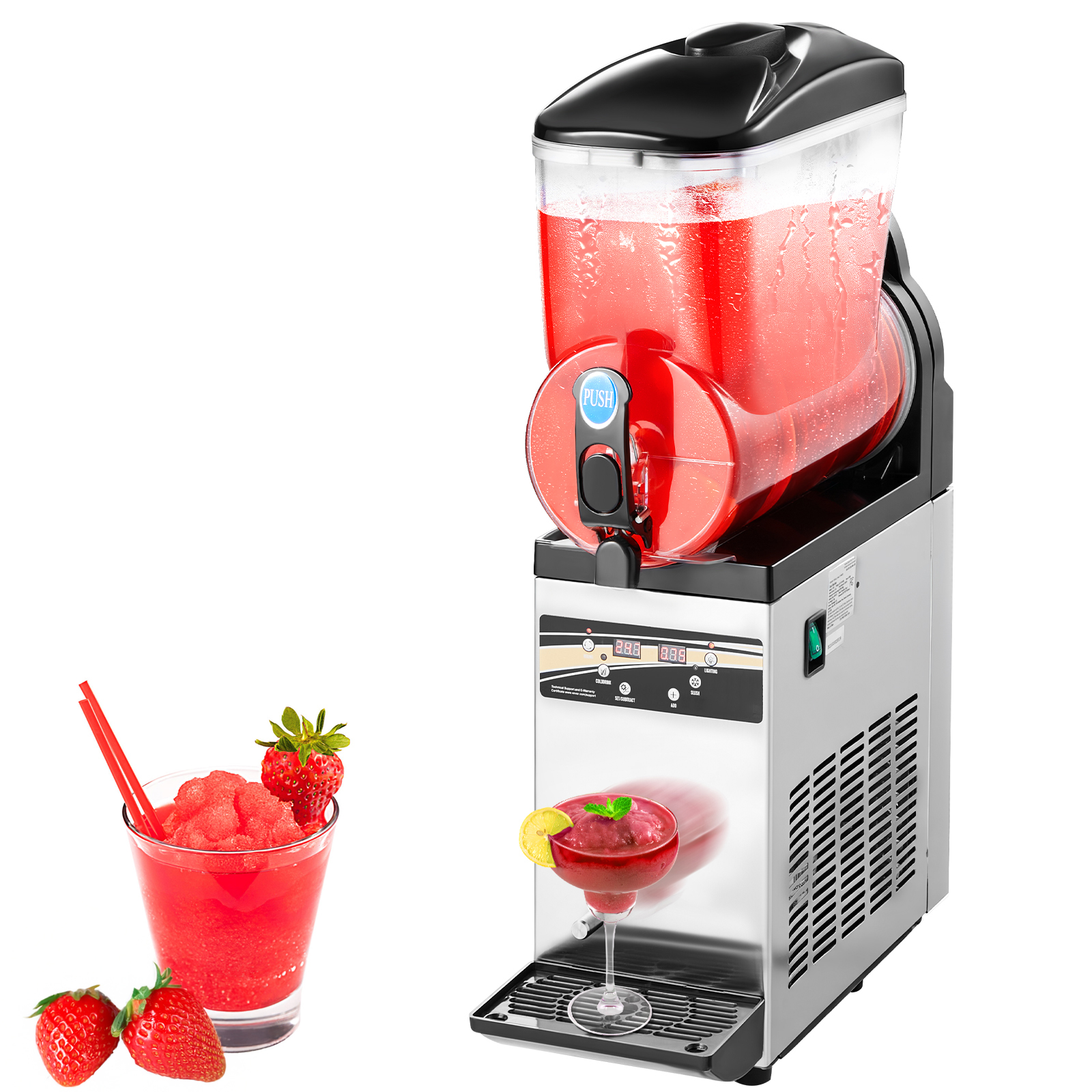 Uimoso Commercial Frozen Drink Slushy Machine 15L/30L/45L Slushie Beverage Maker