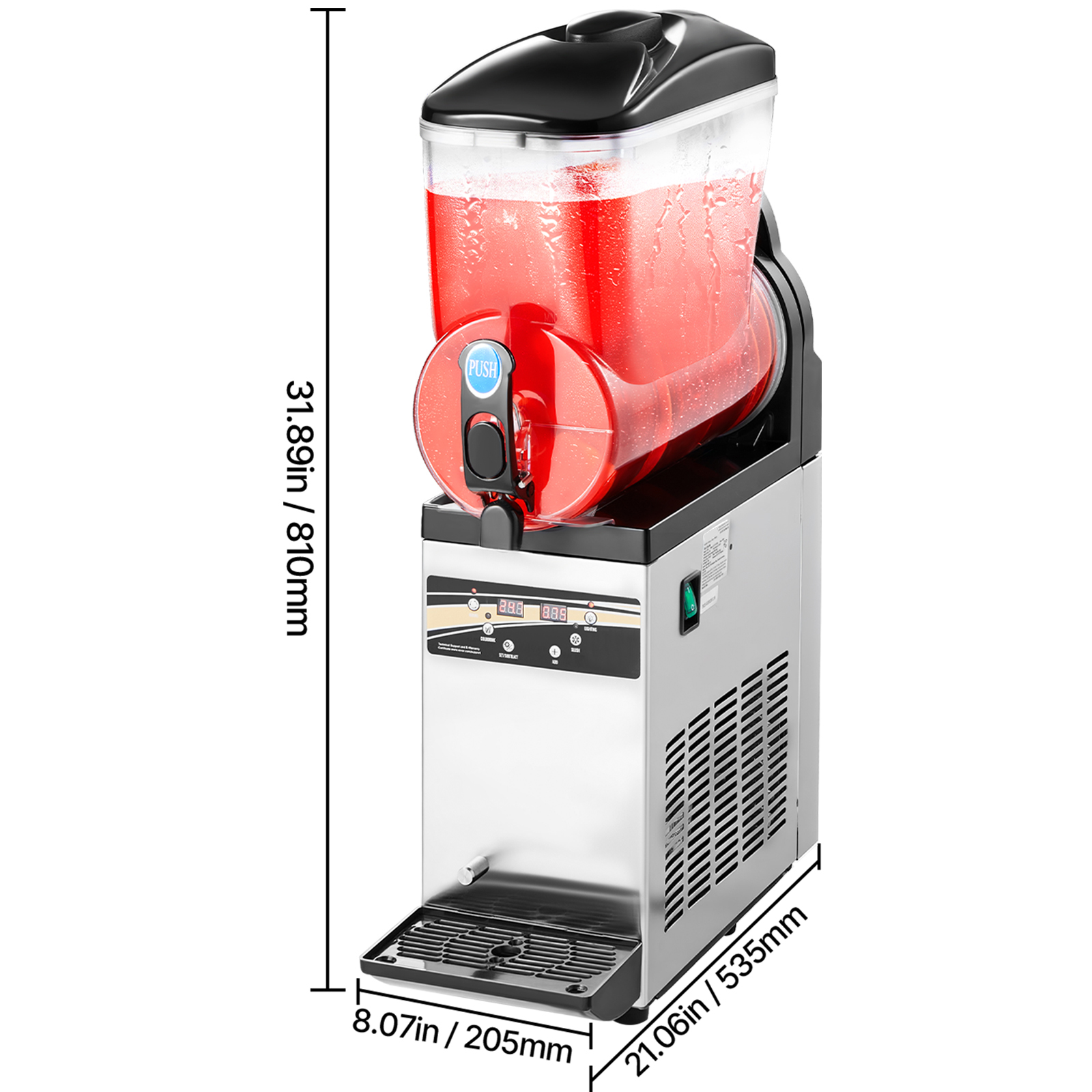 Uimoso Commercial Frozen Drink Slushy Machine 15L/30L/45L Slushie Beverage Maker
