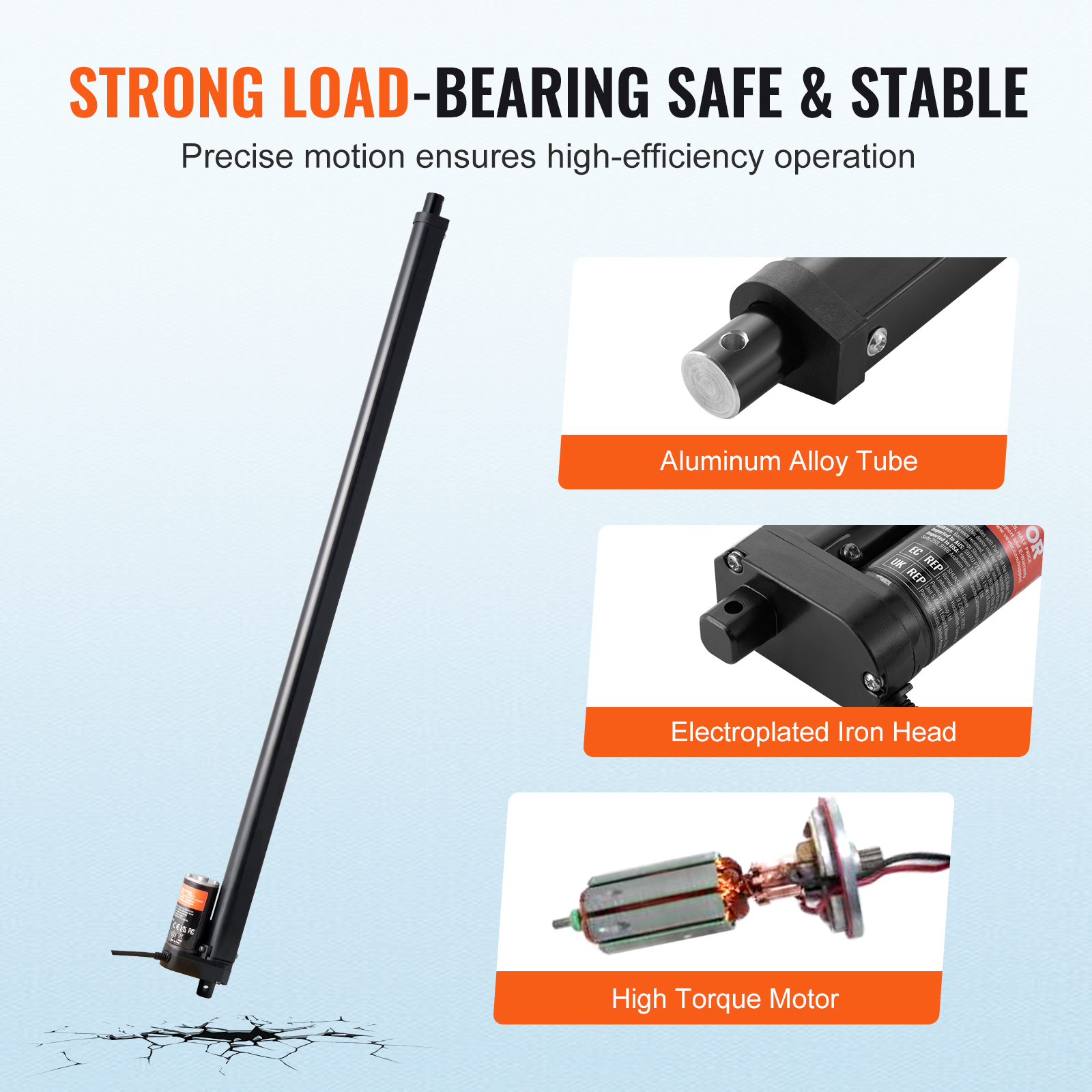 Actuador lineal VEVOR 1000-6000N accionamiento lineal DC motor lineal 150-500 mm - Imagen 42 de 170