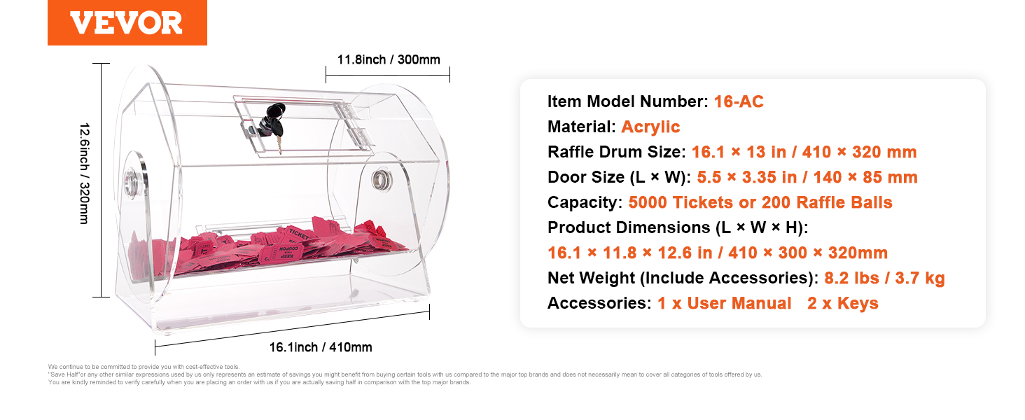 Raffle Drum,Lottery Cage,Acrylic